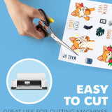 Premium Printable Vinyl Sticker Paper for Inkjet Printer and Laser - 4 White Matte and Glossy Sticker Paper Waterproof - Durability Adhesive Paper 8.5 x 11, Holds Ink Well, Great for Cutting Machines