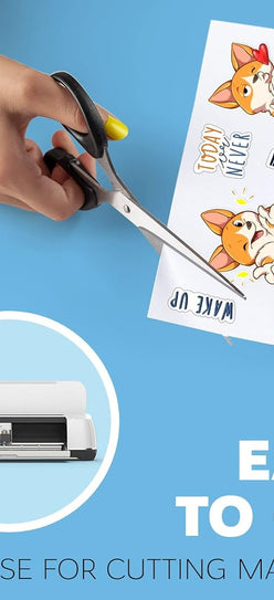 Premium Printable Vinyl Sticker Paper for Inkjet Printer and Laser - 4 White Matte and Glossy Sticker Paper Waterproof - Durability Adhesive Paper 8.5 x 11, Holds Ink Well, Great for Cutting Machines