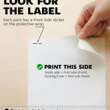 Premium Printable Vinyl Sticker Paper for Inkjet Printer and Laser - 20 White Matte Sticker Paper Waterproof - Durability Adhesive Paper 8.5 x 11, Fast Dry, Holds Ink Well, Great for Cutting Machines