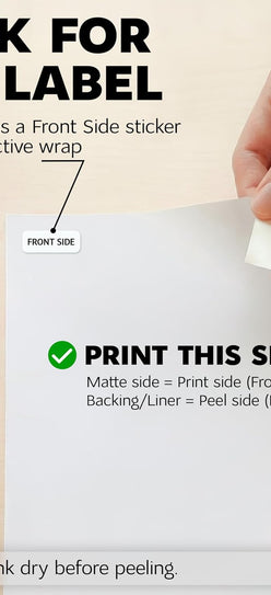 Premium Printable Vinyl Sticker Paper for Inkjet Printer and Laser - 50 White Matte Sticker Paper Waterproof - Durability Adhesive Paper 8.5 x 11, Fast Dry, Holds Ink Well, Great for Cutting Machines