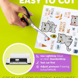 Premium Printable Vinyl Sticker Paper for Inkjet Printer and Laser - 20 White Matte Sticker Paper Waterproof - Durability Adhesive Paper 8.5 x 11, Fast Dry, Holds Ink Well, Great for Cutting Machines