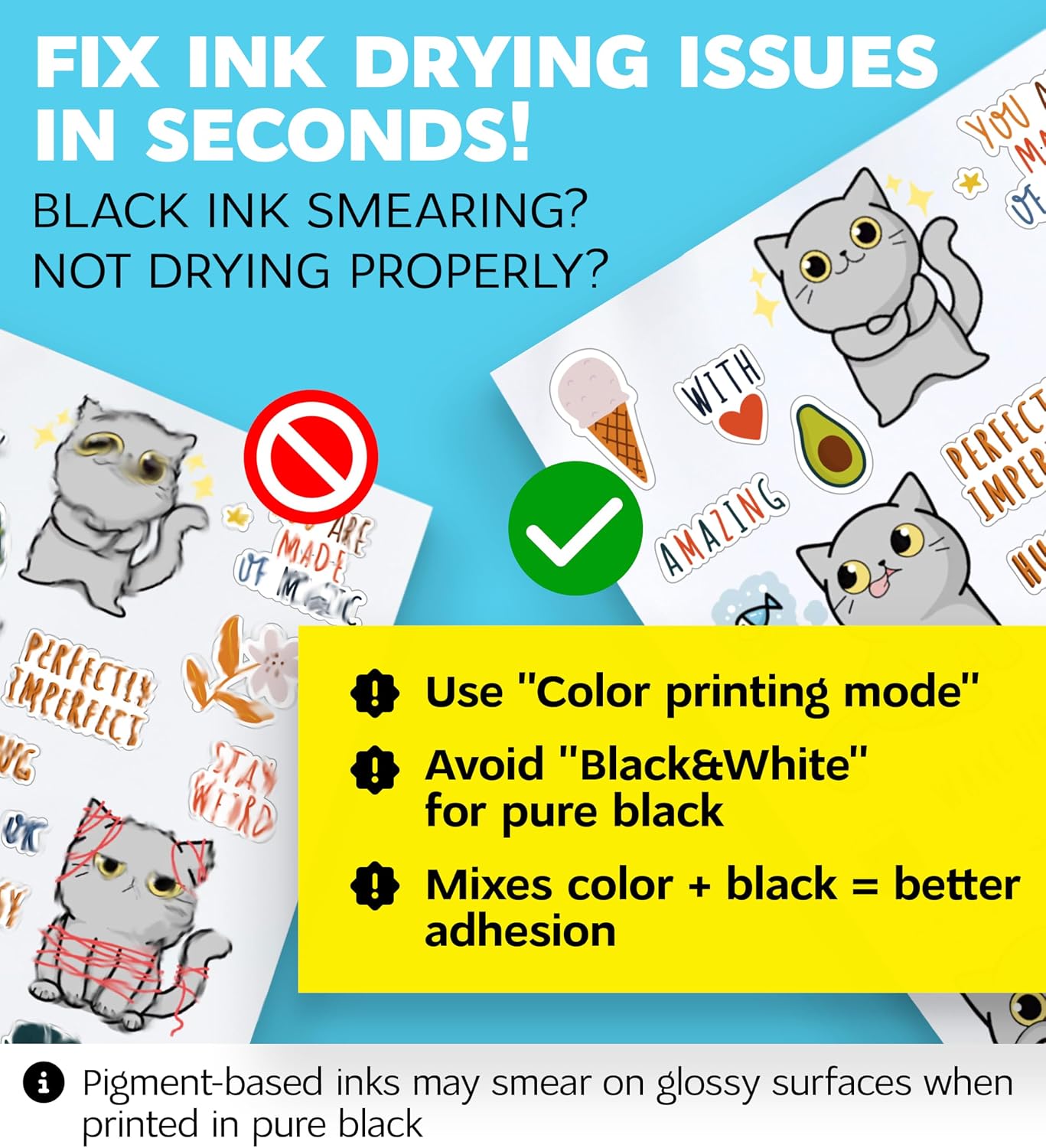 95% Clear Sticker Paper for Inkjet Printer and Laser – 100 Sheets, 8.5x11 Transparent Sticker Paper, Printable Vinyl, Waterproof Clear Labels for DIY Stickers & Decals