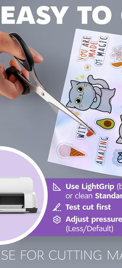 Clear Holographic Sticker Paper for Inkjet Printer and Laser – 20 Sheets, 8.5x11 Printable Vinyl Clear Sticker Paper, Waterproof Transparent Labels for DIY Stickers & Decals