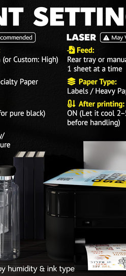 95% Clear Sticker Paper for Inkjet Printer and Laser – 20 Sheets, 8.5x11 Transparent Sticker Paper, Printable Vinyl, Waterproof Clear Labels for DIY Stickers & Decals
