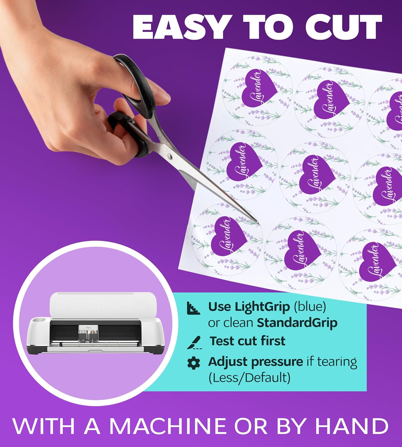 Premium Printable Glossy Sticker Paper for Inkjet Printer - 300 White Adhesive Sticker Sheets - Glossy Photo Sticker Paper 8.5 x 11 Inch for DIY Labels, Crafts and Photo Printing