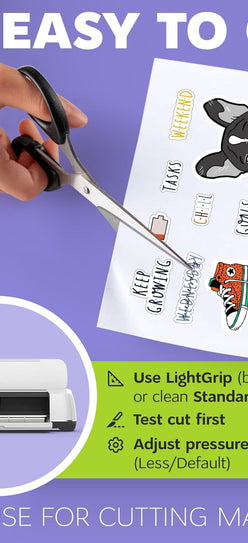 Premium Printable Vinyl Sticker Paper for Inkjet Printer and Laser - 50 White Glossy Sticker Paper Waterproof - Durability Adhesive Paper 8.5 x 11, Fast Dry, Holds Ink Well, Great for Cutting Machines