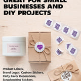 Premium Printable Glossy Sticker Paper for Inkjet Printer - 200 White Adhesive Sticker Sheets - Glossy Photo Sticker Paper 8.5 x 11 Inch for DIY Labels, Crafts and Photo Printing
