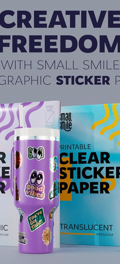 Clear Holographic Sticker Paper for Inkjet Printer and Laser – 50 Sheets, 8.5x11 Printable Vinyl Clear Sticker Paper, Waterproof Transparent Labels for DIY Stickers & Decals