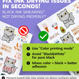 Premium Printable Vinyl Sticker Paper for Inkjet Printer and Laser - 20 White Glossy Sticker Paper Waterproof - Durability Adhesive Paper 8.5 x 11, Fast Dry, Holds Ink Well, Great for Cutting Machines