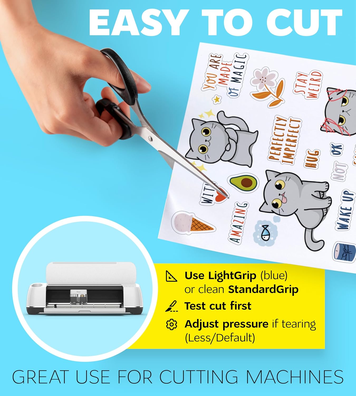 95% Clear Sticker Paper for Inkjet Printer and Laser – 100 Sheets, 8.5x11 Transparent Sticker Paper, Printable Vinyl, Waterproof Clear Labels for DIY Stickers & Decals
