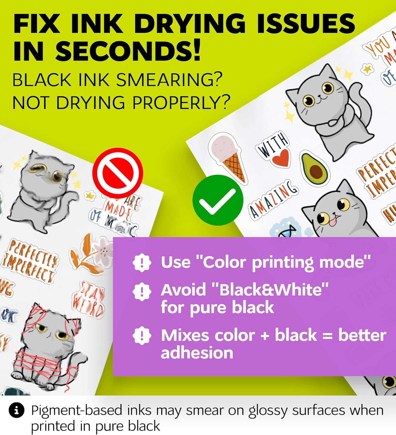 Premium Printable Vinyl Sticker Paper for Inkjet Printer and Laser - 200 White Matte Sticker Paper Waterproof - Durability Adhesive Paper 8.5x11 (Matte, 200 Sheets)