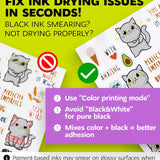 Premium Printable Vinyl Sticker Paper for Inkjet Printer and Laser - 50 White Matte Sticker Paper Waterproof - Durability Adhesive Paper 8.5 x 11, Fast Dry, Holds Ink Well, Great for Cutting Machines