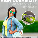 Premium Printable Vinyl Sticker Paper for Inkjet Printer and Laser - 20 White Glossy Sticker Paper Waterproof - Durability Adhesive Paper 8.5 x 11, Fast Dry, Holds Ink Well, Great for Cutting Machines